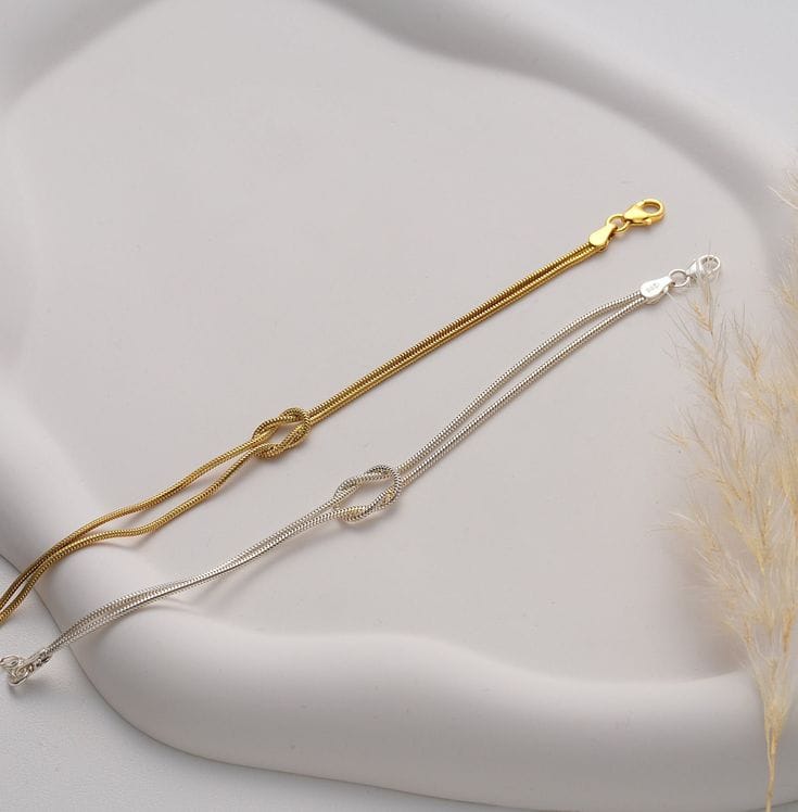 FO27 Couples Cable Bracelet Set (Gold & Silver)