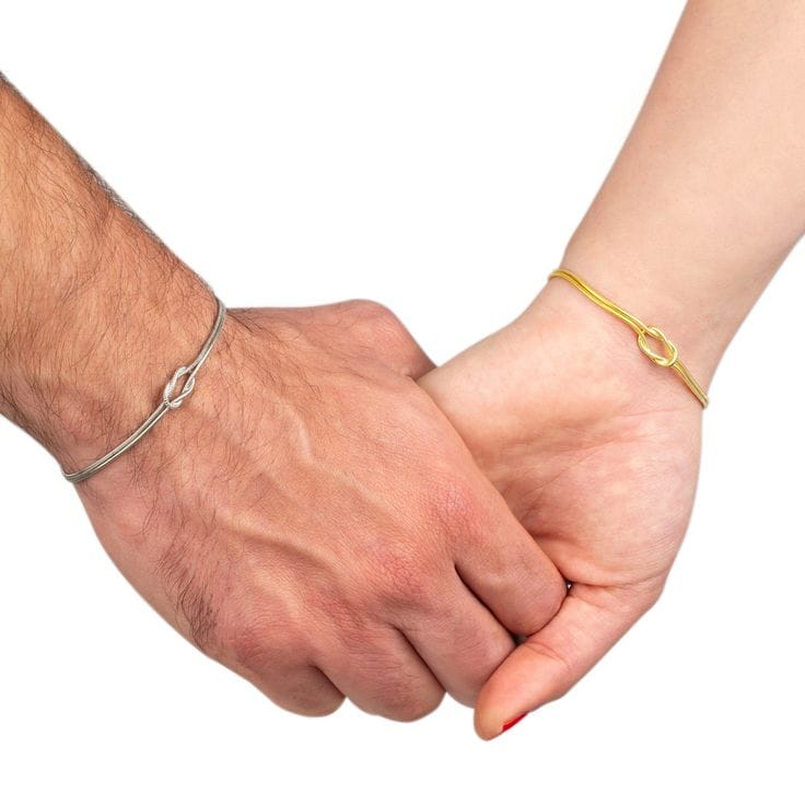 FO27 Couples Cable Bracelet Set (Gold & Silver)