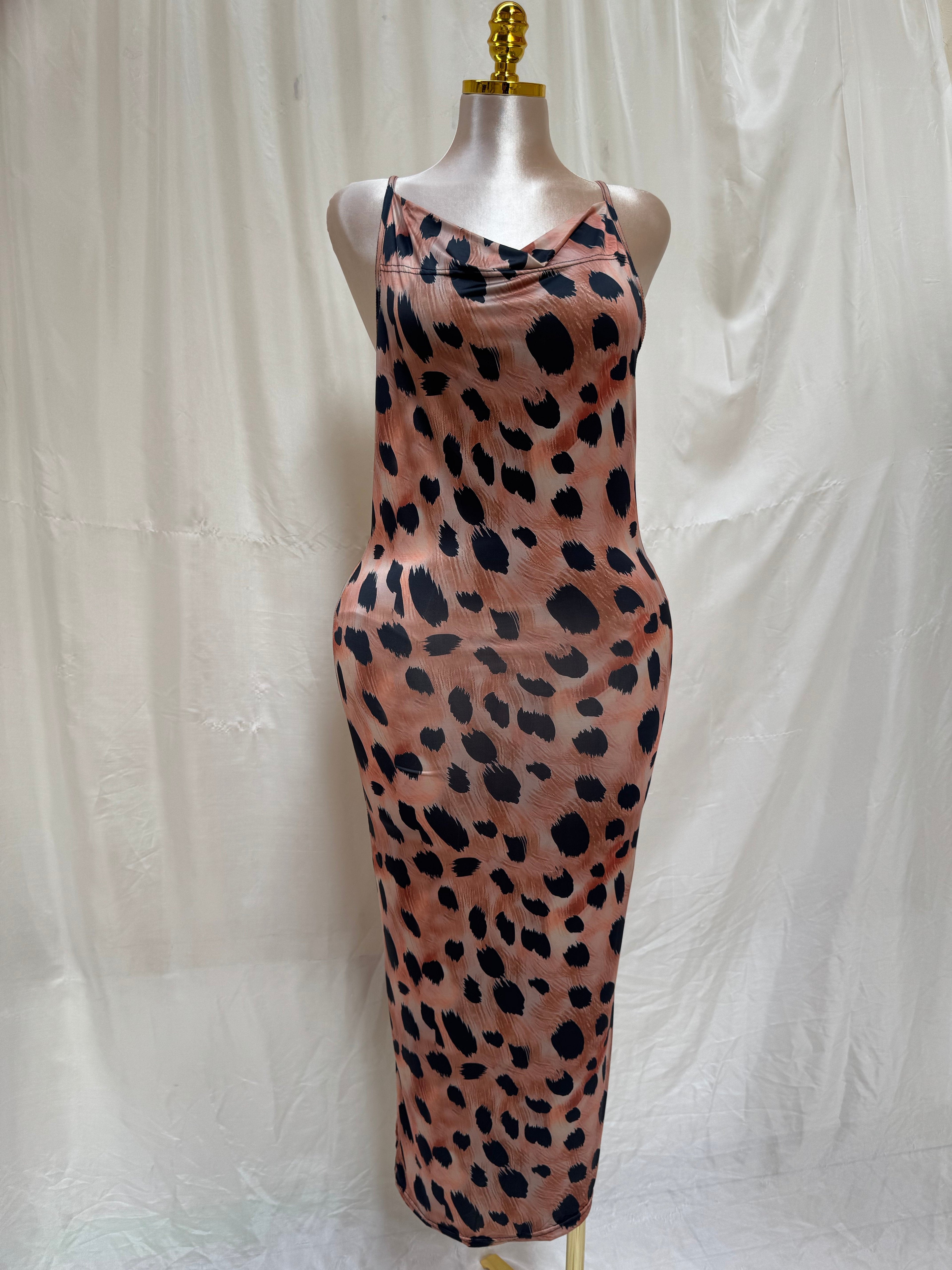 Leopard Elegance Bodycon Lingerie Dress – Code 424