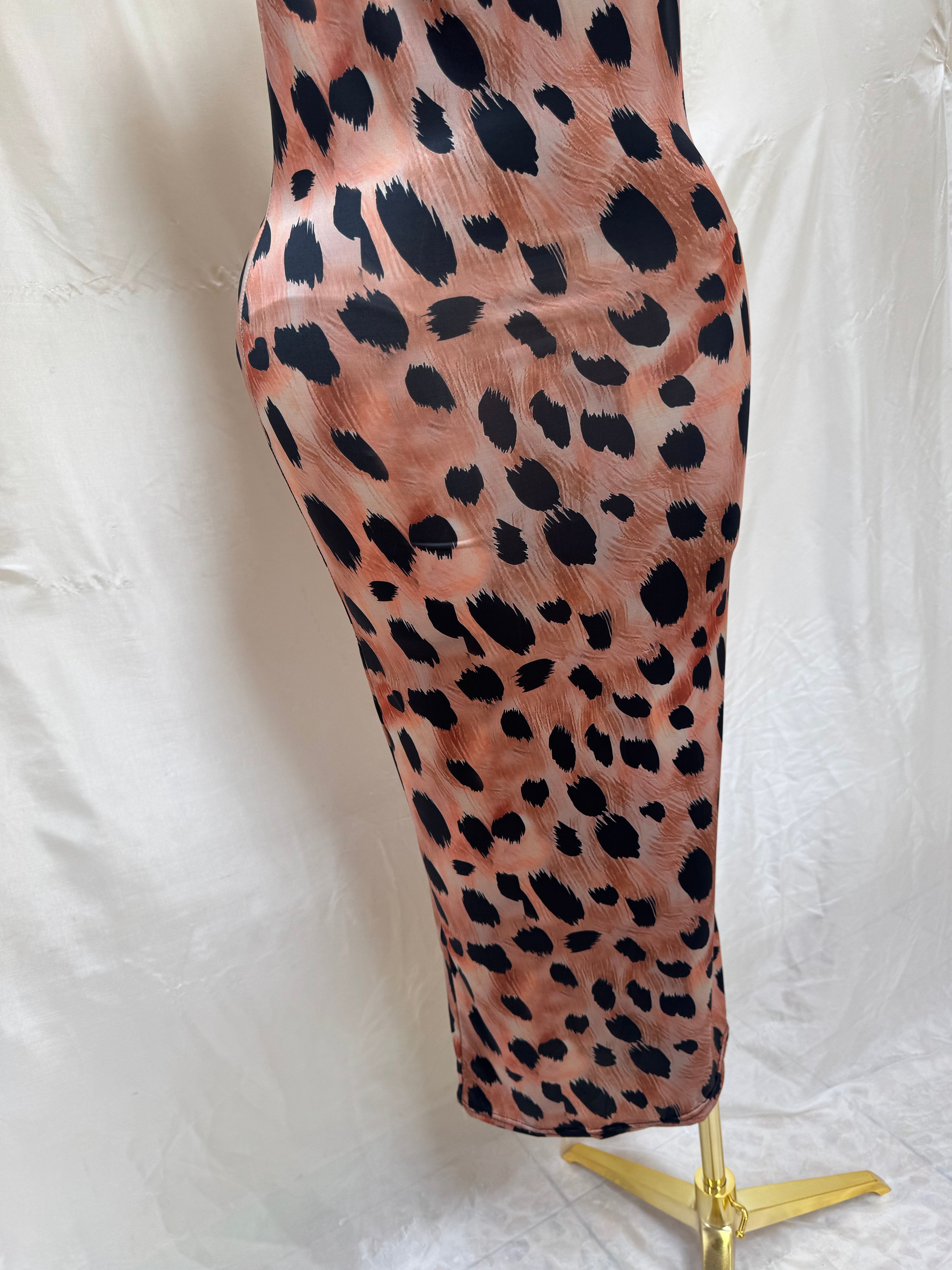 Leopard Elegance Bodycon Lingerie Dress – Code 424