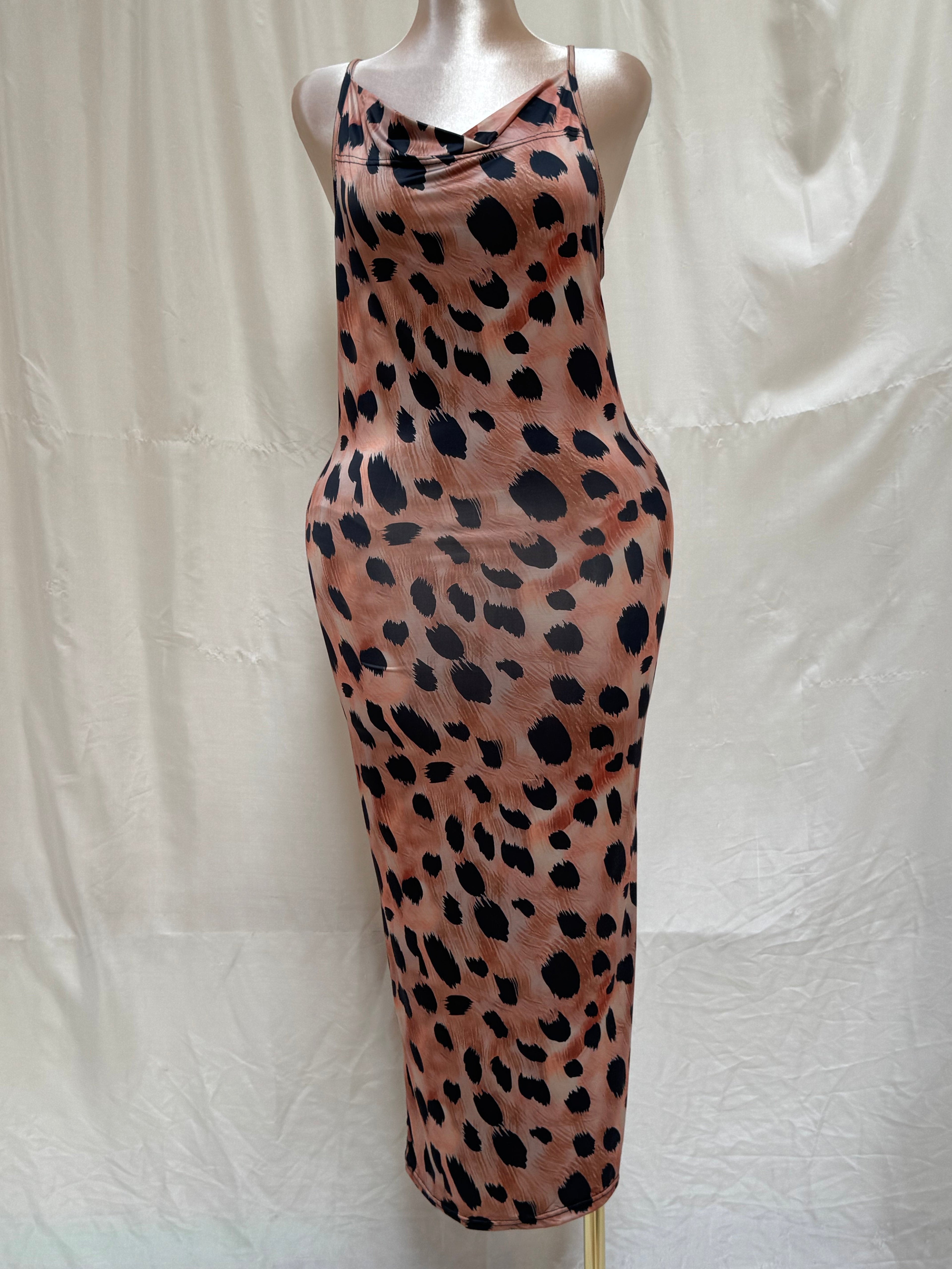 Leopard Elegance Bodycon Lingerie Dress – Code 424