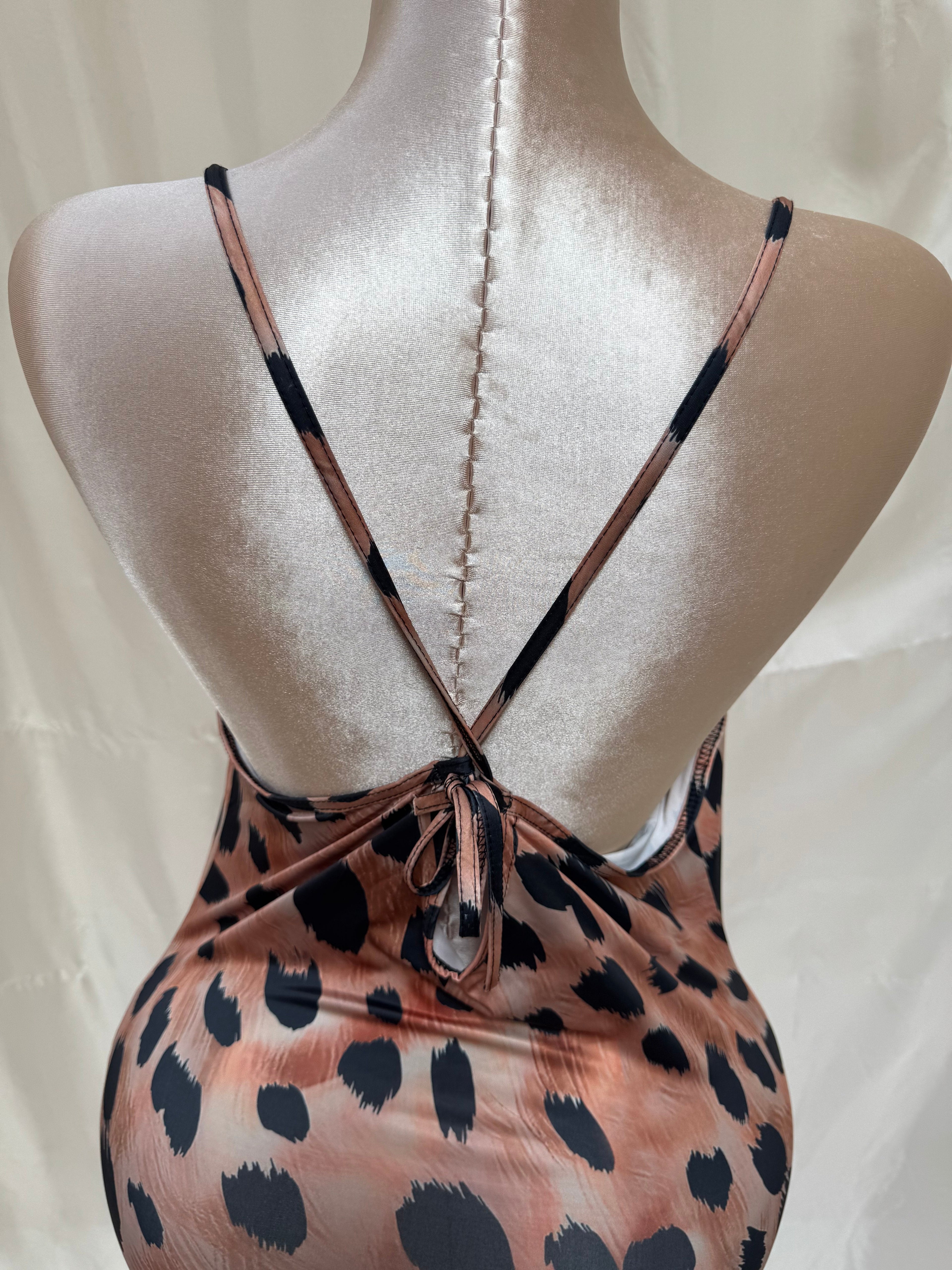 Leopard Elegance Bodycon Lingerie Dress – Code 424